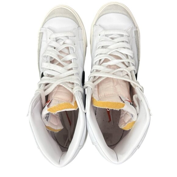 Nike Men's Blazer Mid '77 Vintage Hi Tops Sneakers Men’s 8.5 White Black Leather - Picture 5 of 13